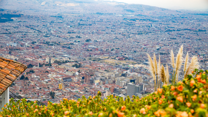 Vista panorámica de Bogotá desde el Cerro de Monserrate